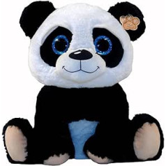 LB Cuddly Panda plīša rotaļlieta, lieliska kvalitāte, izmēri, no kuriem izvēlēties: 20, 30, 40, 50, 60 un 75 cm.