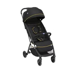 Chicco Glee Lightweight Pushchair Practical and Lightweight Automatic Closing Mechanism Wide and Comfortable Seat High Quality Wheels Adjustable Backrest Sun Canopy Up to 22kg Black