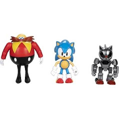 Sonic The Hedgehog 408634-RF1 Sonic SONIC 10 cm Action Figures 30th Anniversary Multipack, melns