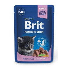 Brit premium iš prigimties kačiukas balta žuvis - šlapias kačių maistas - 100 g