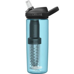 Camelbak eddy+ filtra pudele 600ml, filtrēta ar lifestraw, patiesi zila