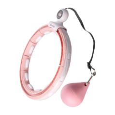 Hula hoop hms hhm15 with magnet and weight, pink + counter
