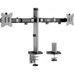 Articulating holder for two deluxe ergo office monitors, 17