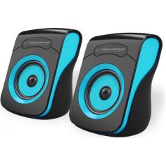 Flamenco 2.0 USB garsiakalbiai, juodi ir mėlyni