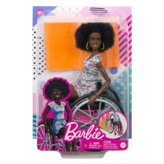 Bārbijas modes lelle ratiņkrēsla tērpā ar sirsniņām