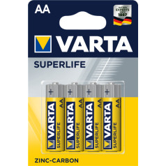 Varta superlife r6 aa cinka-oglekļa akumulatoru komplekts (zn-c; x 4)