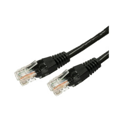 Cat.5e rj45 utp vara patch vadu kabelis 1m. melns - iepakojumā 10 gab