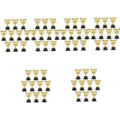 Sosoport Pack of 60 Star Trophy Golden Cups Grammy Award Trophy Mini Trophy Ballītes Dāvanas Mini Zelta Kauss Futbola Dekorācijas Zelta balvas Trofejas Kauss Mazam zēnam uzdāviniet meitenei