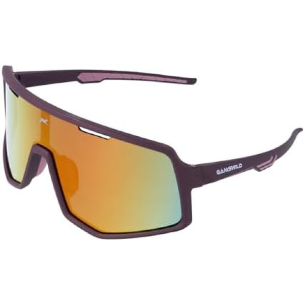 Gamswild WS4042 Saulesbrilles Slēpošanas brilles Riteņbraukšanas brilles Sievietēm Vīriešiem Unisex | Violeta | Oga | Melns/Zils | Melns-sarkans | Zaļš