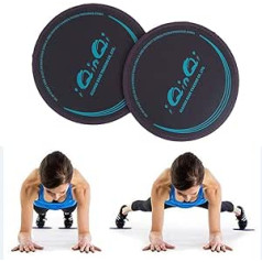 iQinQi Exercise Sliders, Double Sided Gliders Exercise Discs for Hardwood Floors, Workout Sliders, Fitness Discs, Abdominal and Full Body Gymnastics Equipment for Home, Travel