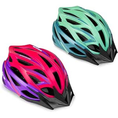 SPOKEY Femme sieviešu velosipēdistu ķivere ar Visor Mountain MTB 27 ventilācijas atverēm