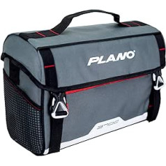 Plano Unisex Adult Weekend Series 3700 Softsider makšķerēšanas soma ēsmas soma pelēka/sarkana