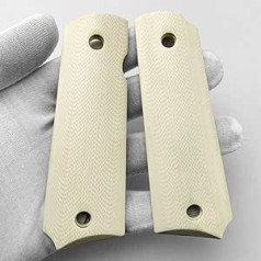 Aibote 1911 Pistol Grips Imitation Ivory Replacement Custom DIY EDC Pistol Grips Full Size Fits Most Commander, Standard & Government 1911 Models