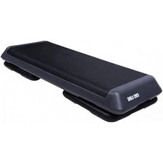 GORILLA SPORTS® Aerobic Step Board - ar 3 līmeņu augstuma regulēšanu, 10 cm, 15 cm, 20 cm, Neslīdošs, līdz 200 kg, melns/pelēks - Stepper Fitness, Stepbench, Step Board, Mājai, Treniņa ierīce