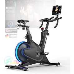 Sportstech sBike Lite - Smartes Heimtrainer Fahrrad mit LED + App mit Live & On-Demand Kursen und 360° Tablet-Halterung für Full Body Workout - Ergometer für effektives Fitness-Training