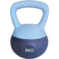 ZhaoCo mīkstās Kettlebell dzelzs smiltis, Kettlebell 4–10 kg triecienizturīgi svari, draudzīgi grīdai un lietotājam, šūpošanās hanteles bumbiņas svars, piemērots iesācējiem Mājas kettlebell apmācībai