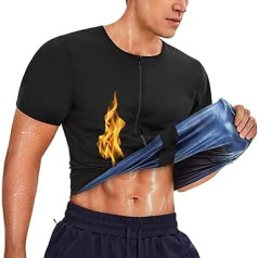 Bingrong Sauna Shirt Men's Slimming Sweat Suit Sauna Vest Tummy Control Body Shaper Neoprene Body Shaper Sauna Suits Shirt Fitness Corset Sweat Vest Shapewear Tank Top