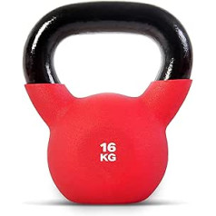 POWRX Kettlebell ar augstas kvalitātes neoprēna apvalku t.sk. Treniņš | 2-30 kg | Grīdai draudzīgs | Šūpoles hanteles apaļš svars neoprēns