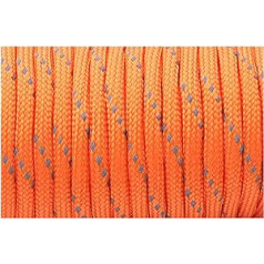 RH-HPC High-strength climbing rope 550 reflective parachute cable lanyard tent rope MIL SPEC type III 7 strand for hiking, camping, climbing outdoors. (Colour: orange reflective, length (m): 100 feet)