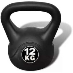 GOTOTOP krievu plastmasas pārklājuma betona Kettlebell 12kg muskuļu treniņu fitness