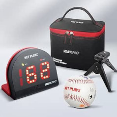 NET-PLAYZ metienu palīglīdzekļu treniņu aprīkojums, dāvanas beisbola spēlētājiem un metējiem, ātruma radars + beisbola trenažieru komplekts visu vecumu un prasmju līmeņiem, bērniem, pusaudžiem