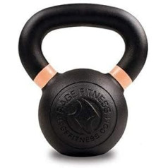 RAGE fitnesa pulvera pārklājuma kettlebells spēka treniņiem, (4 kg, 6 kg, 8 kg, 10 kg, 12 kg, 16 kg, 20 kg - PĀRDOD ATSEVIŠĶI), kondicionēšana un Crossfit treniņi, mārciņas un kilogramu marķējumi, krāsu kodi