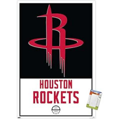 Trends International NBA Hjūstonas Rockets — Logo 21 Wandposter, 37,4 x 56,8 cm, Premium plakāts un Passepartout