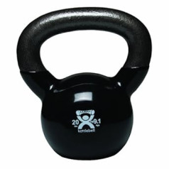 Cando® Kettlebell, Kugelhantel, 9,1 kg, schwarz