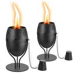 VENTILATORA lāpas 2 pack metāla galda lāpas 20 oz Citronella lāpas āra atkārtoti uzpildāmas liesmas dekoratīvas galda laternas pagalma iekšpagalma klājam dārza ballītes ainavai