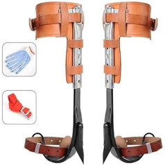 Tree Climbing Spike Set Belt Adjustable Lanyard Rope Rescue Belt Stainless Steel Belt Accessories Steel Camping