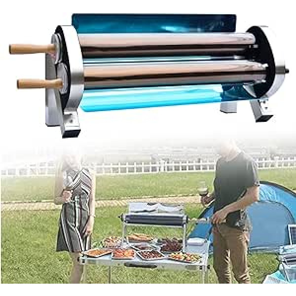 YILEFU Solar Cooker Outdoor Double Tube Solar Grill Stove 2.6 L Solar Camping Grill, Cooking in the Sun, Ideal for Camping Outdoor Cooking Camping or Hiking, Light