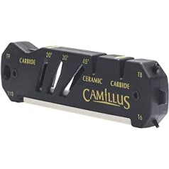 Camillus Glide Multi Schärfer, mit Torx Bits und Schraubendreher, S2/435 Stahl, GFN Griff, schwarz, 12,1 cm
