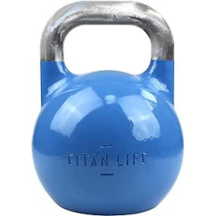 TITAN LIFE PRO kettlebell tērauda sacensības 12 kg zilā profesionālā tējkannu konkursā, izmantojot lielas bāzes leģēto tēraudu