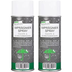 KOKA hidroizolācijas aerosols bezkrāsains impregnēšanas kabriolets kapuci tekstila apavu telts (2 x 400 ml)