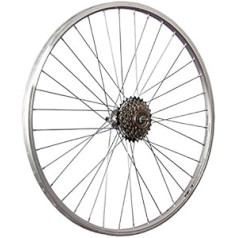 Taylor-Wheels 26 collu aizmugurējais ritenis YAK19 / 6 pakāpju tinuma gredzens — sudrabs