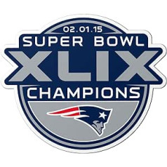 NFL New England Patriots Super Bowl XLIX čempionu magnēts-logotips, 15,2 cm, Blau