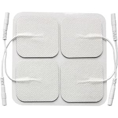 Abs Trainer Replacement Pad Abdominal Trainer Electric Muscle Stimulation - Permanent Electrodes Knee Electrode Pads Tens Device, Electrode Set Abdominal Muscles Adhesive Pads Face Back Electrode Gel 50 Pieces