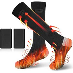 Flintronic Heated Socks, Rechargeable Heated Socks Men Women, Foot Warmer Heating Socks, 3 Adjustable Temperatures, 5000 mAh Foot Warmer, Electric Warm Socks for Skiing, Outdoor