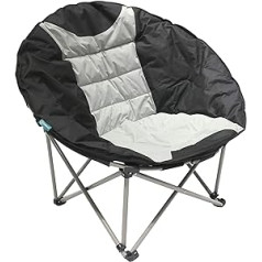 Homecall saliekamais Camping Moon krēsls XXL — (melns/krēmbalts)