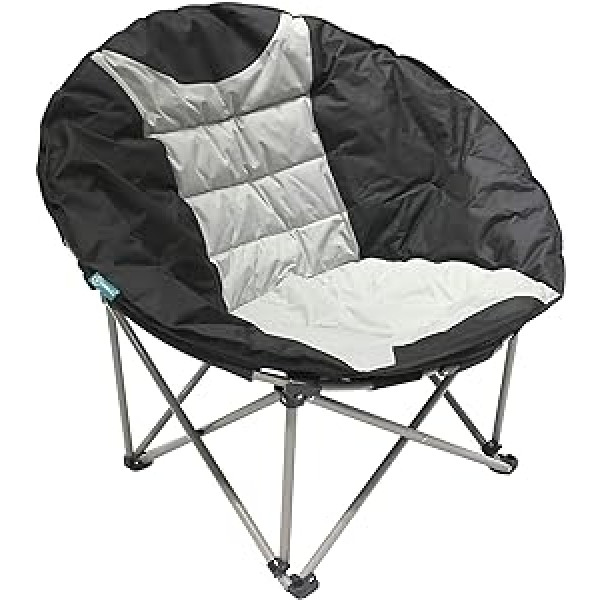 Homecall saliekamais Camping Moon krēsls XXL — (melns/krēmbalts)