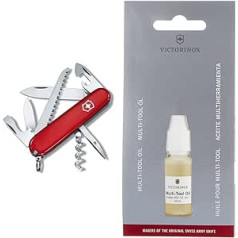 Victorinox Taschenmesser Camper, 13 Funktionen (Zahnstocher, Pinzette, Korkenzieher), rot