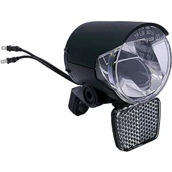 P4B Headlight for E-Bike - 6 V and 12 V | 120 Lumen (approx. 40 Lux) | With Mirror Technology for a High Light Output up to 120 Lumen