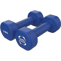 Body Revolution Vinila hanteles mājas trenažieru zāle Crossfit Pilates ķermeņa veidošanas fitness (0,5–5 kg) — vīriešiem un sievietēm 2 x 2,5 kg