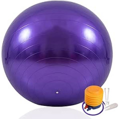 Exercise Ball, Yoga Ball, Fitness Ball, Birth Ball with Quick Pump for Pregnancy, Fitness, Balance, Workout at Home