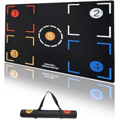 2F22E Presents Basketball Footstep Training Mat for All Levels - Portable Non-Slip Equipment to Improve Agility, Jumps and Control