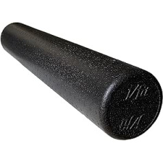 J-FIT Extra Firm Foam Board Roller - High Density Supreme Roller for Muscle Mass Therapy and Deep Tissue Massage - Myofascial Stress Release - Black, 36