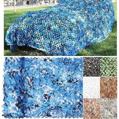 Camouflage Net Sun Protection Camouflage Net, Woodland Army Camouflage Net, Camouflage Net for Decorative Forest Landscape Hunting Privacy Screen Outdoor Camping Garden Ocean 5 x 8 m / 16.4 x 26.25 ft