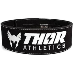 Thor Athletics celšanas josta, svara celšanas josta fitnesam, pauerliftings, kultūrisms, spiešana, pietupieni, melna, izmērs (XL))