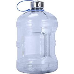 1 litra BPA nesaturoša atkārtoti lietojama plastmasas dzeramā ūdens pudele ar nerūsējošā tērauda vāciņu, zils