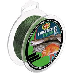 WFT TF8 Surf Deep Sea Green 350 m - Sea Line for Pilk Fishing, Braided Fishing Line for Sea Fishing, Line for Norway